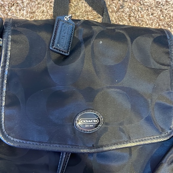Signature Black Coach Backpack - Picture 2 of 5